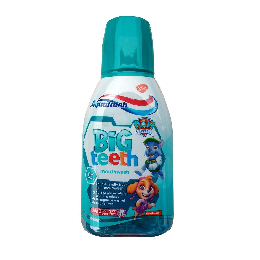Apa de gura pentru copii 6 ani + Big Teeth, 300ml, Aquafresh
