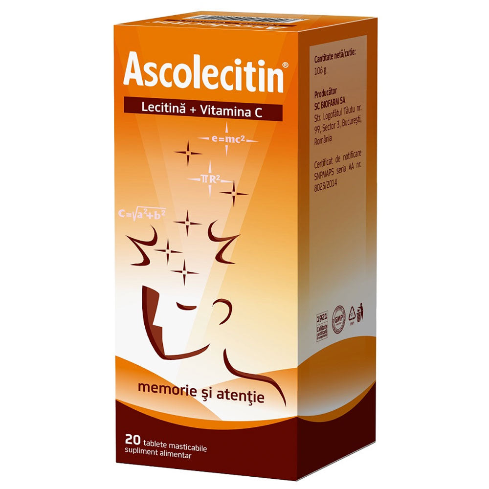Ascolecitin, 20 comprimate, Biofarm