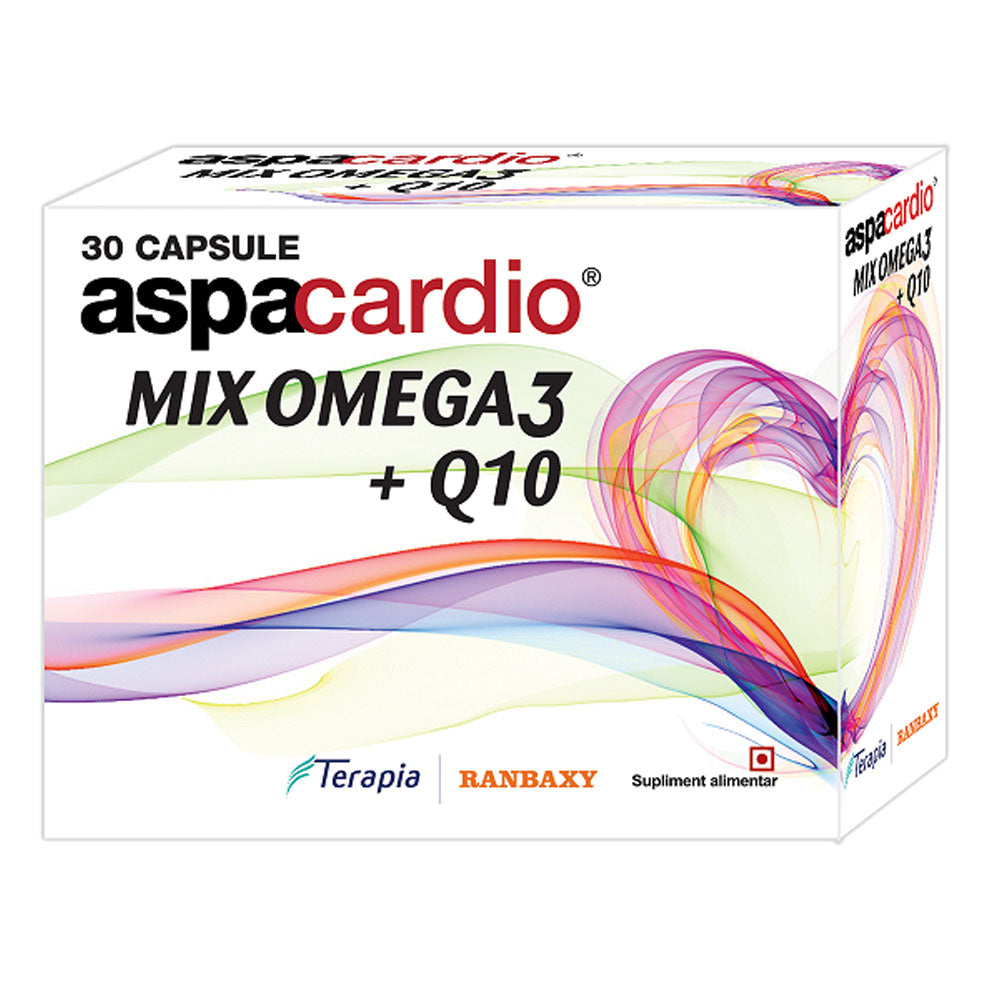 Aspacardio Mix Omega3 + Coenzima Q10, 30 Capsule, Terapia-Ranbaxy