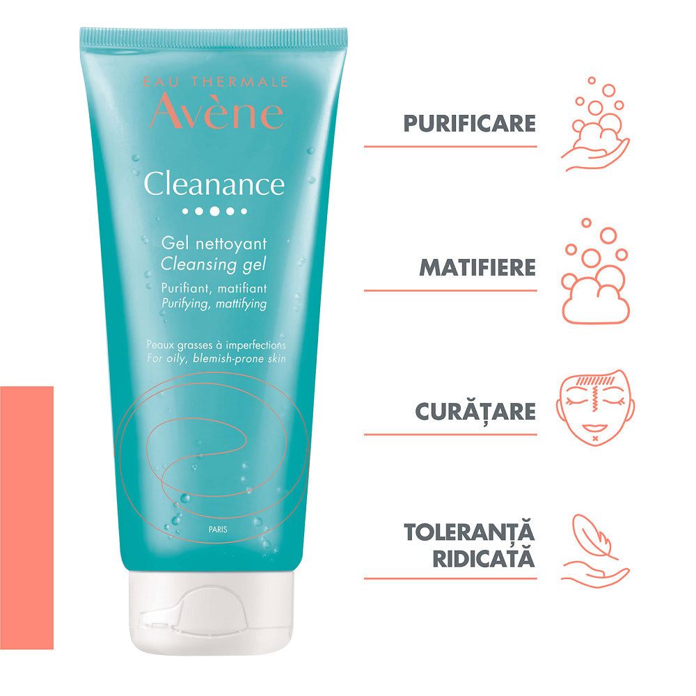 Gel de curatare Cleanance pentru Ten cu Tendinta Acneica, 200ml, Avene