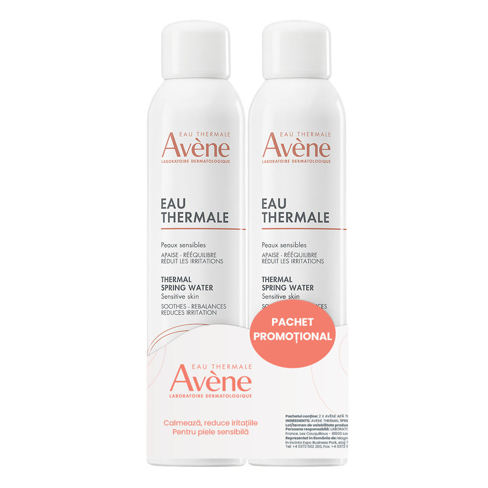 Pachet Apa termala spray, 300ml + 300ml, Avene