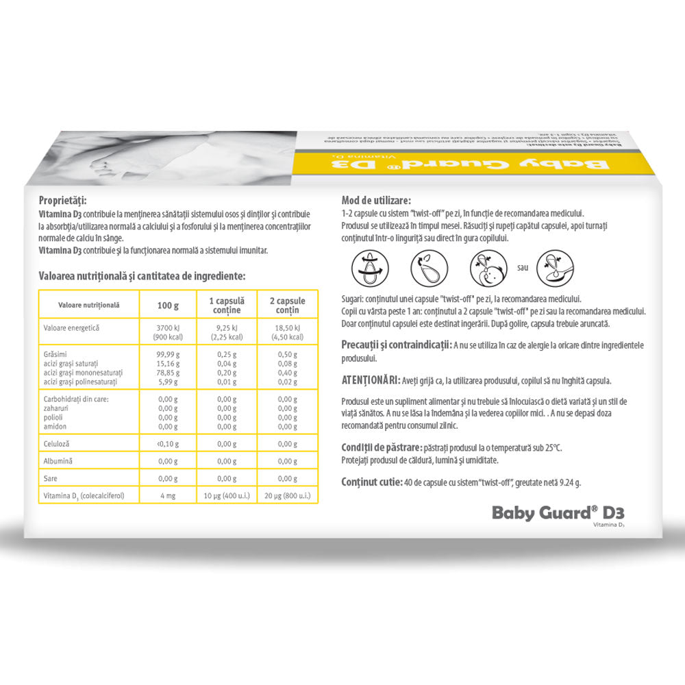 Baby Guard D3, 40 Capsule, Elantis