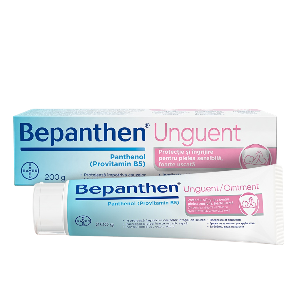Unguent pentru iritatiile de scutec Bepanthen, 200 g, Bayer