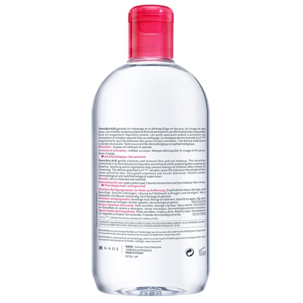 Lotiune micelara Sensibio H2O, 500 ml, Bioderma