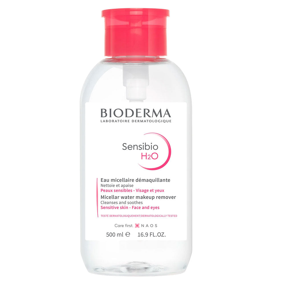 Lotiune micelara Sensibio H2O, cu pompa, 500ml, Bioderma
