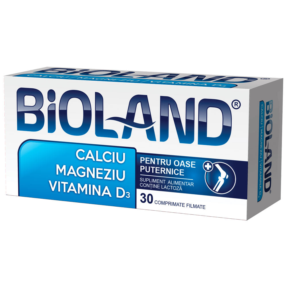 Bioland Calciu + Magneziu + Zinc, 30 Capsule, Biofarm