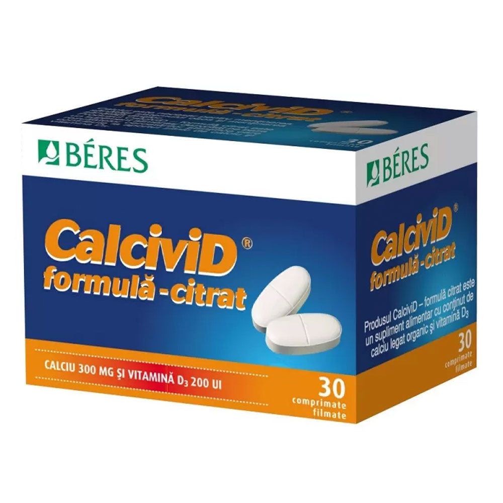 Calcivid Formula Citrat, 30 Comprimate, Beres