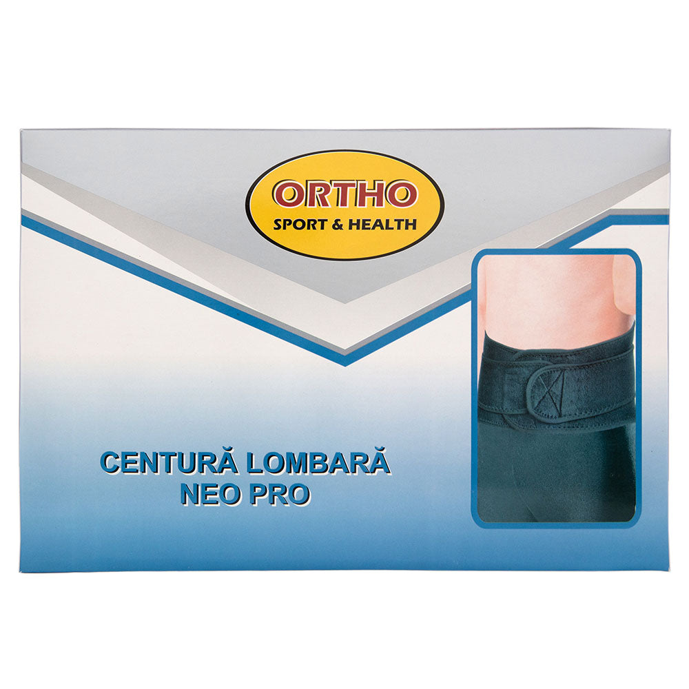 Centura lombara profesionala din neopren, reglabila cu suporti, Marimea S, Ortho Sport & Health