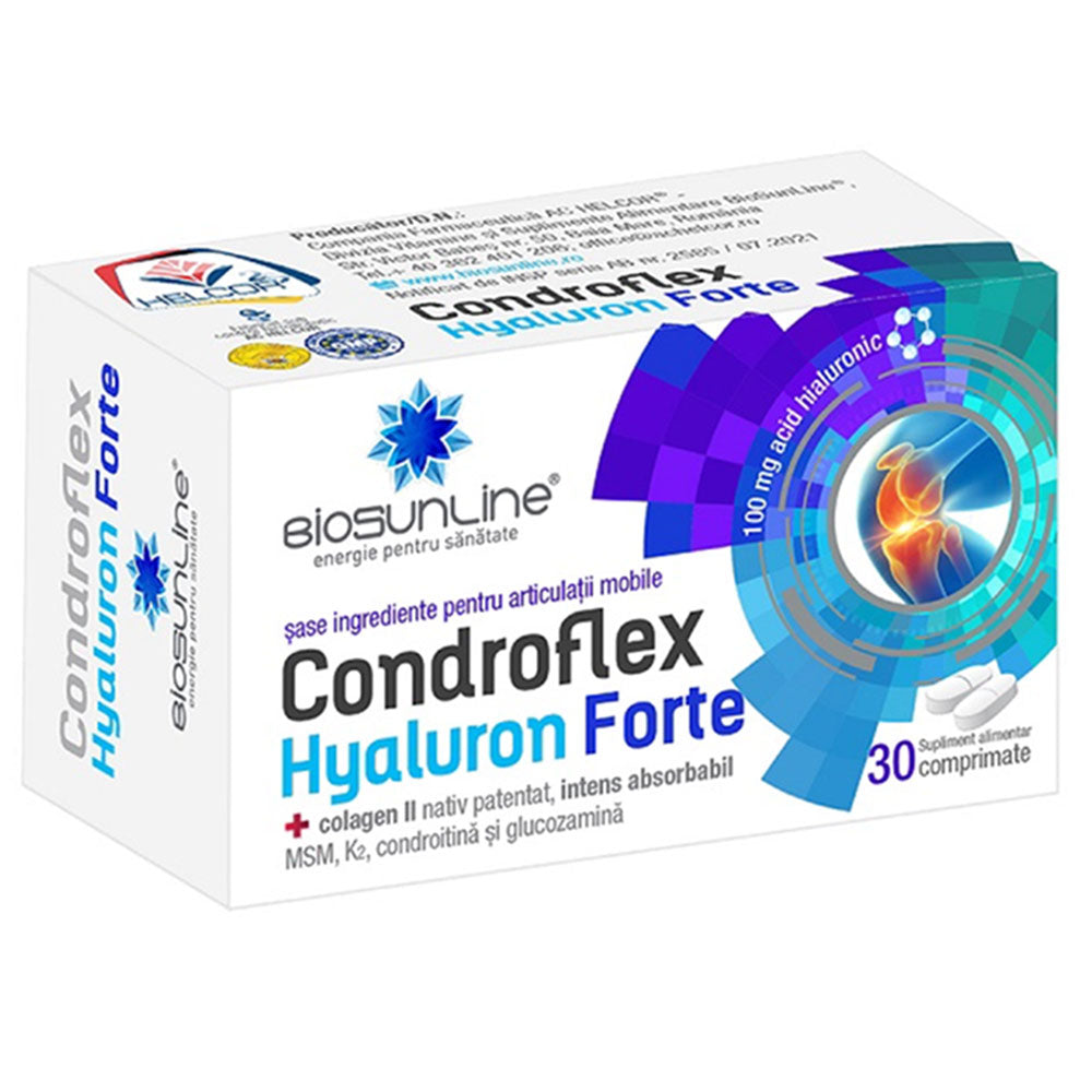 Condroflex Hyaluron Forte, 30 Comprimate, Helcor