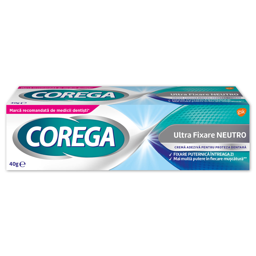 Crema adeziva pentru proteza dentara Ultra Fixare Neutro Corega, 40g, GSK