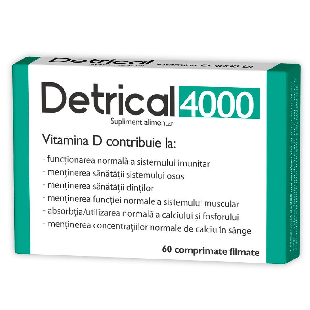 Detrical Vitamina D 4000 UI, 60 Comprimate, Zdrovit