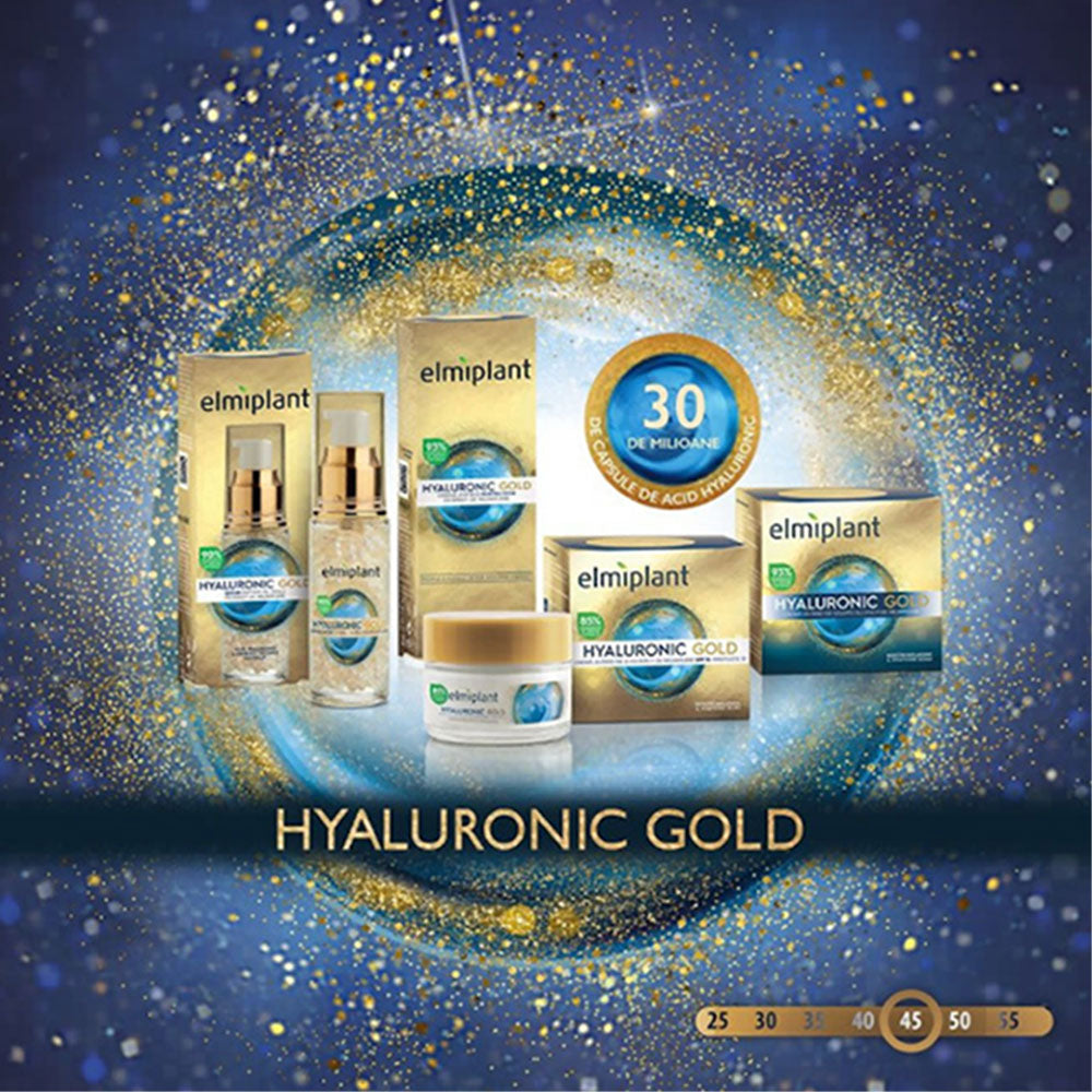 Crema Hyaluronic Gold Noapte, cu Efect de Umplere, 50ml, Elmiplant