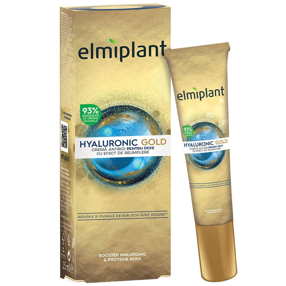 Crema Hyaluronic Gold Ochi, cu Efect de Umplere, 15ml, Elmiplant