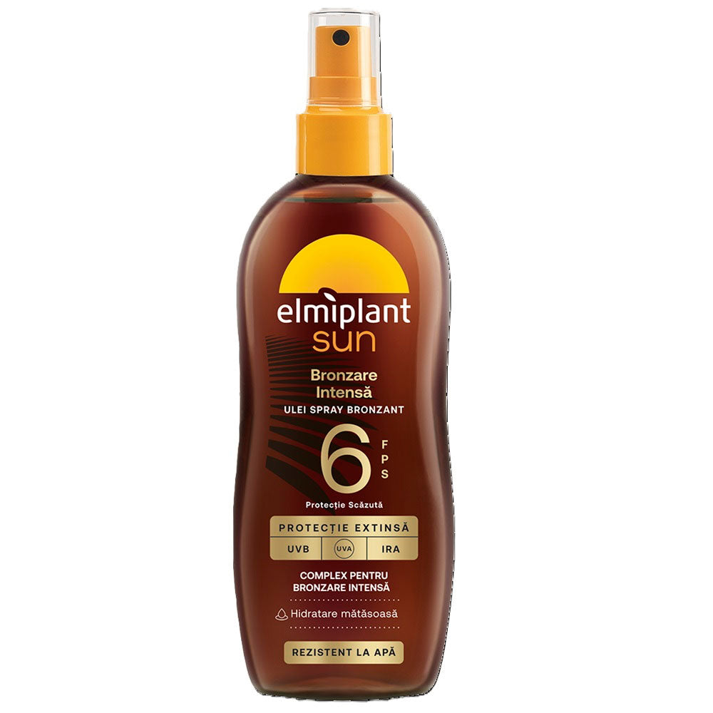 Spray pentru bronzare rapida Ulei Spray Pentru Bronzare Rapida SPF6, 150ml, Elmiplant