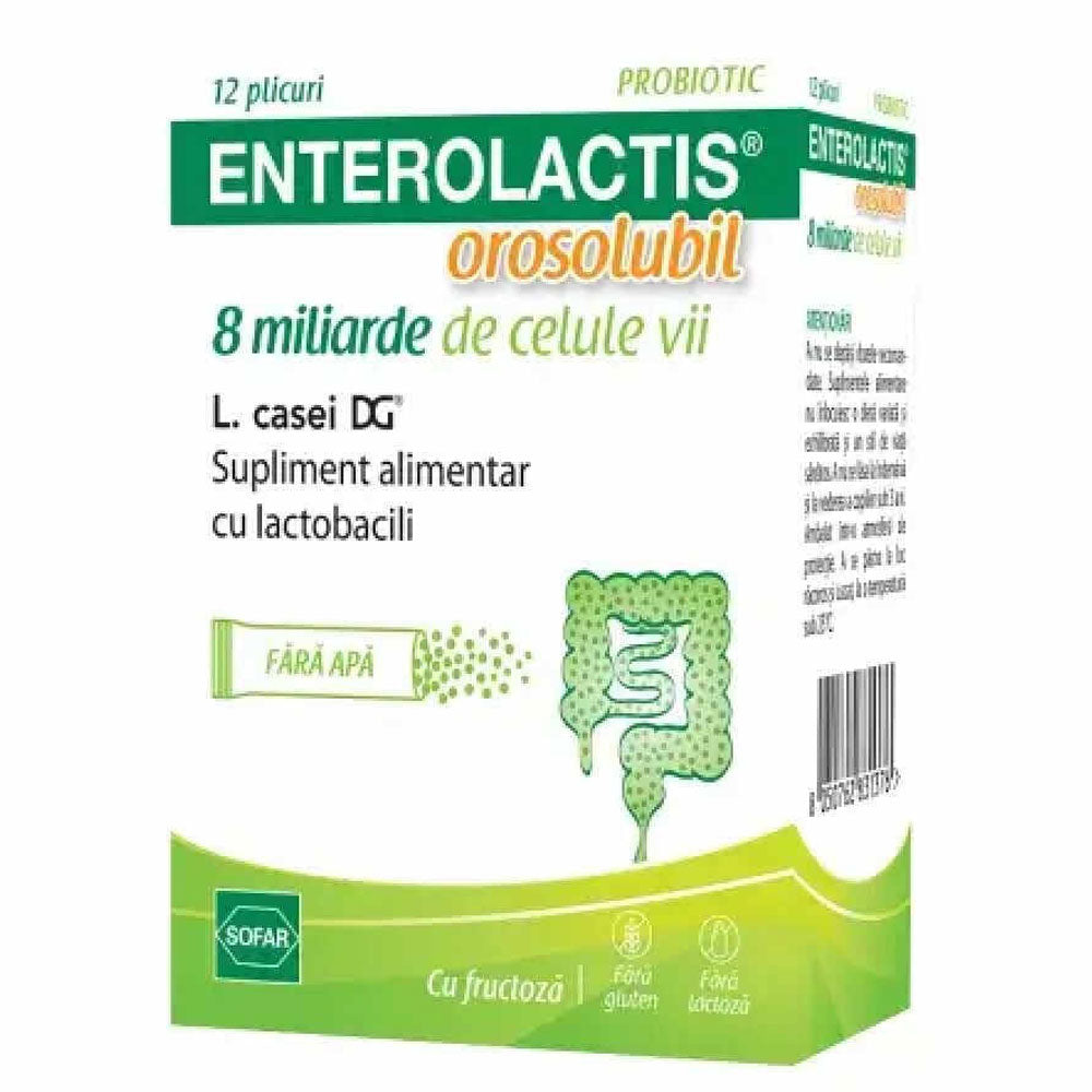 Enterolactis Orosolubil, 12 Plicuri, Sofar