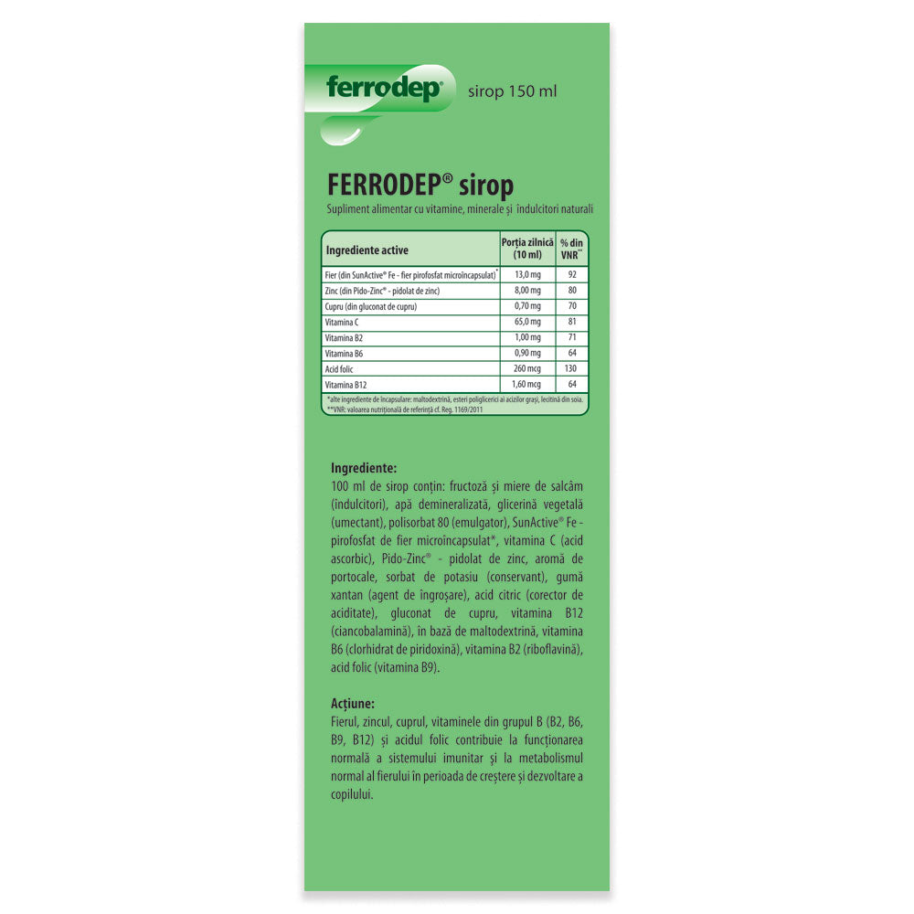 Sirop Ferrodep, 150ml, Dr. Phyto