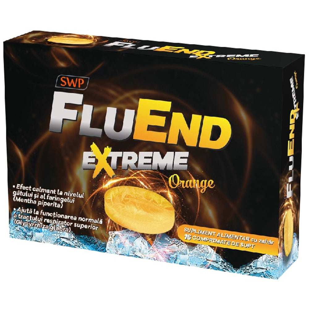FluEnd Extreme cu aroma de portocale, 16 Comprimate, Sun Wave Pharma
