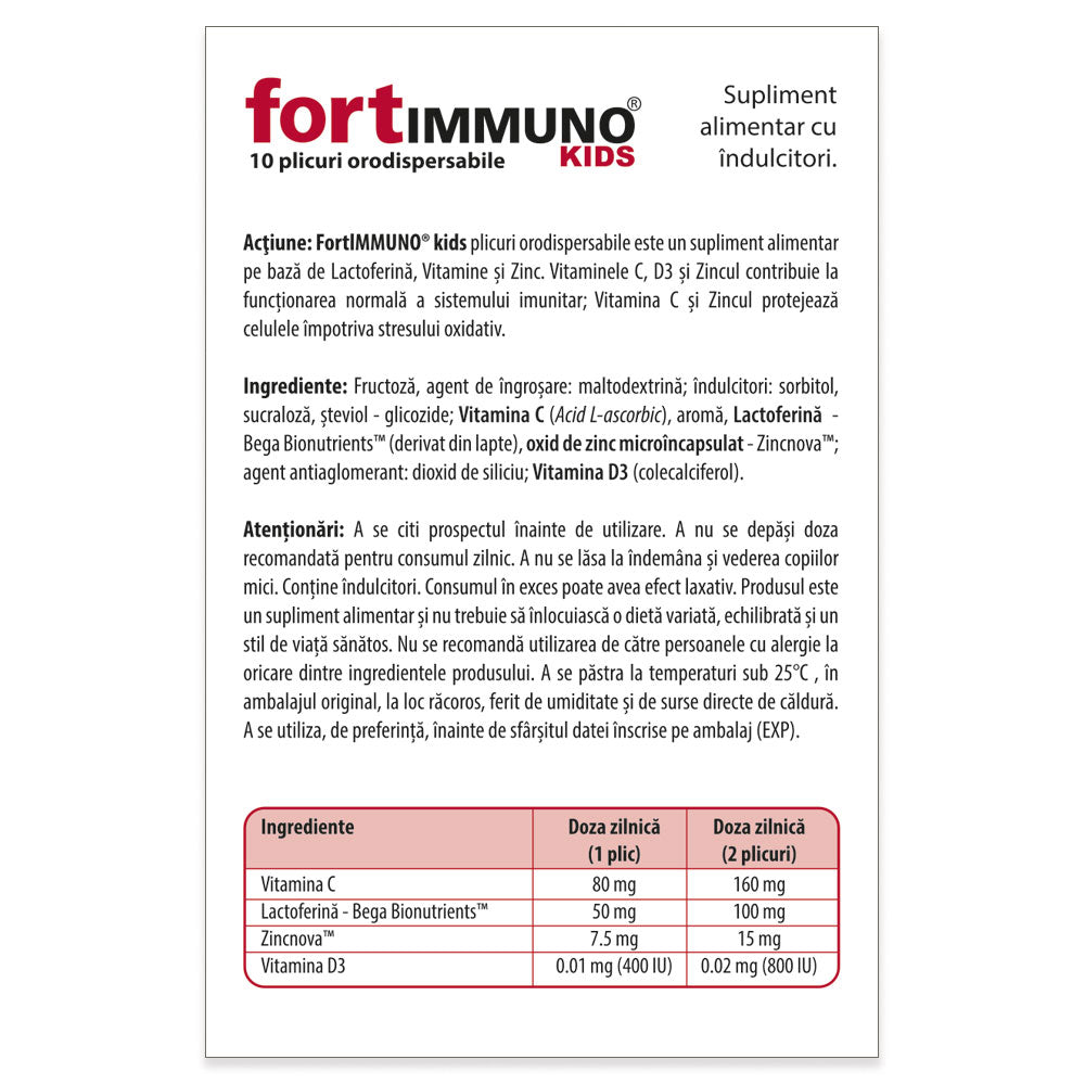 FortImmuno Kids, 10 Plicuri, Dr. Phyto