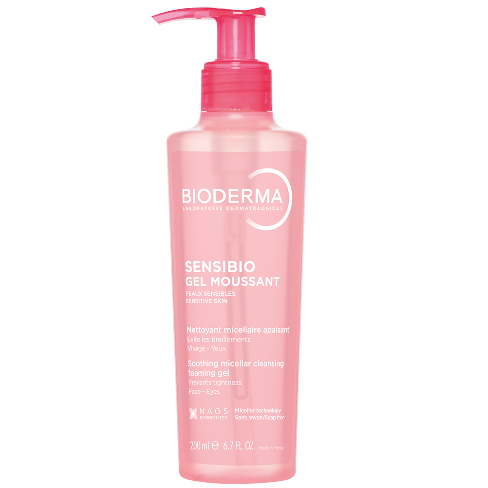 Gel spumant calmant si hidratant Sensibio 25, 200 ml, Bioderma