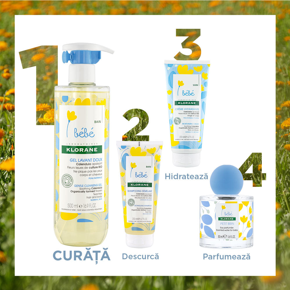 Gel spumant pentru curatare delicata Klorane Bebe, 500ml, Klorane