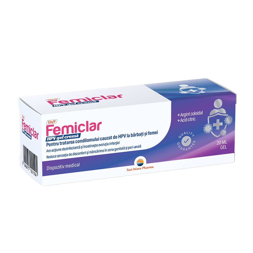 Gel vaginal Femiclar HPV, 20 ml, Sun Wave Pharma