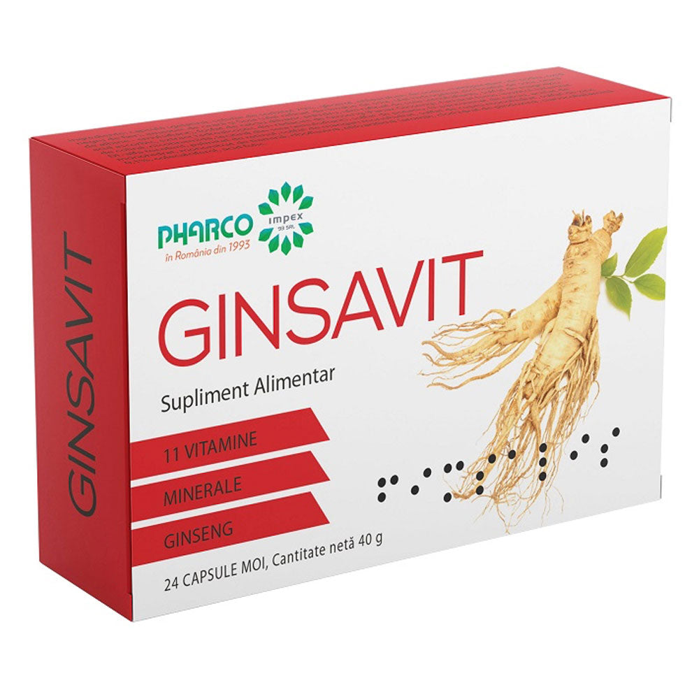 Ginsavit, 24 capsule, Pharco