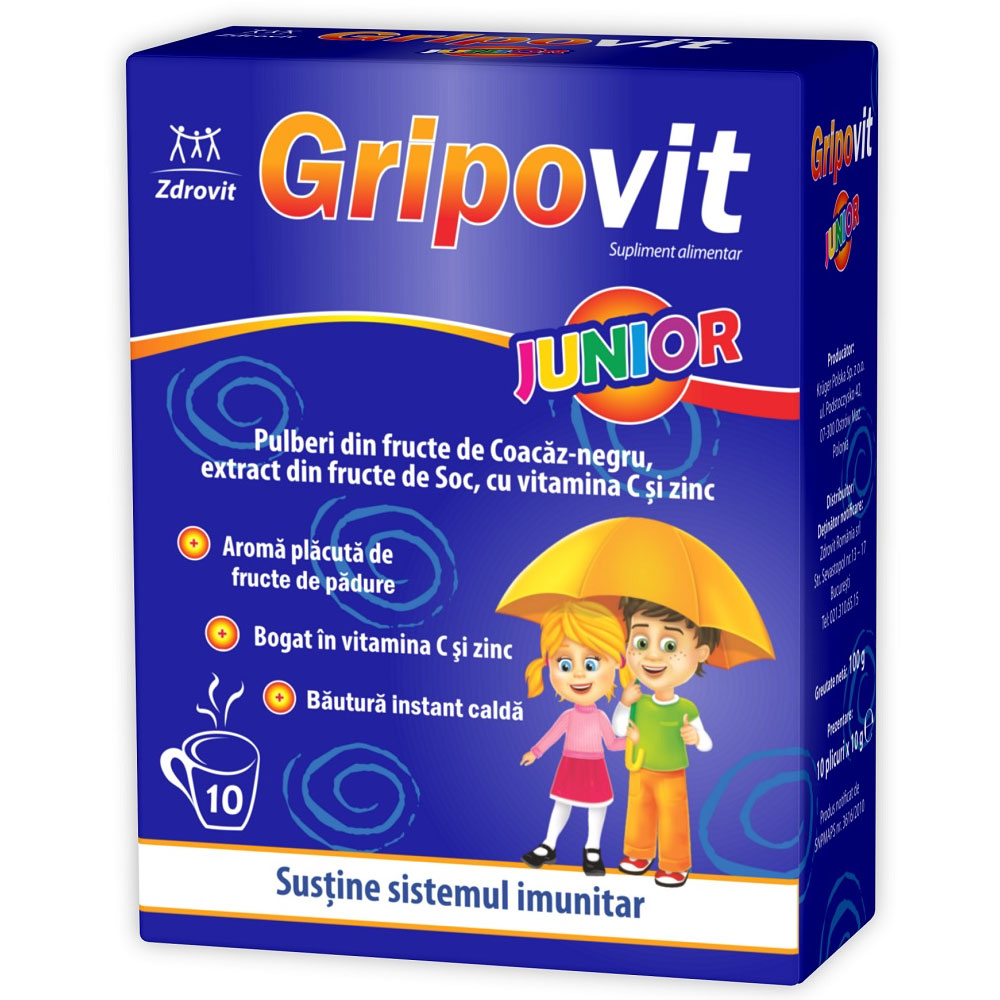 Gripovit Junior, 10 Plicuri, Zdrovit
