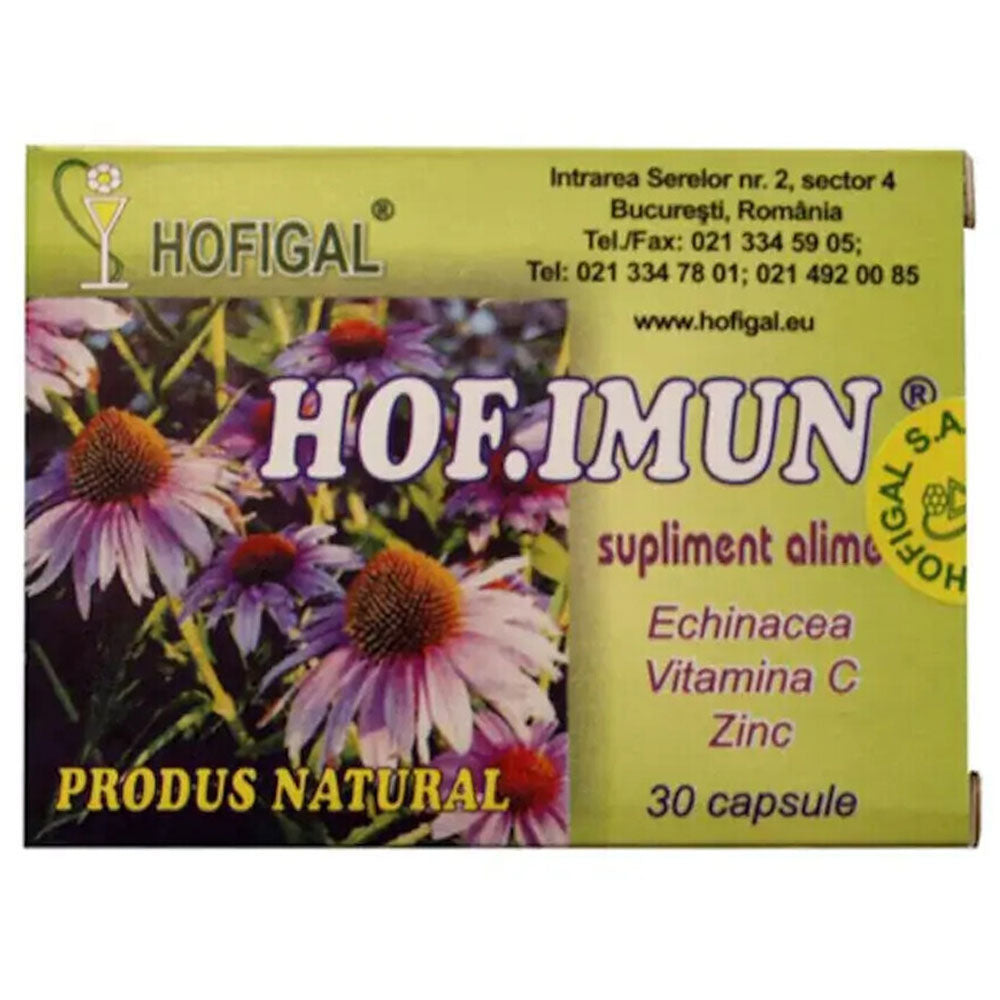 Hofimun Vitamina C si Zinc, 40 Capsule, Hofigal
