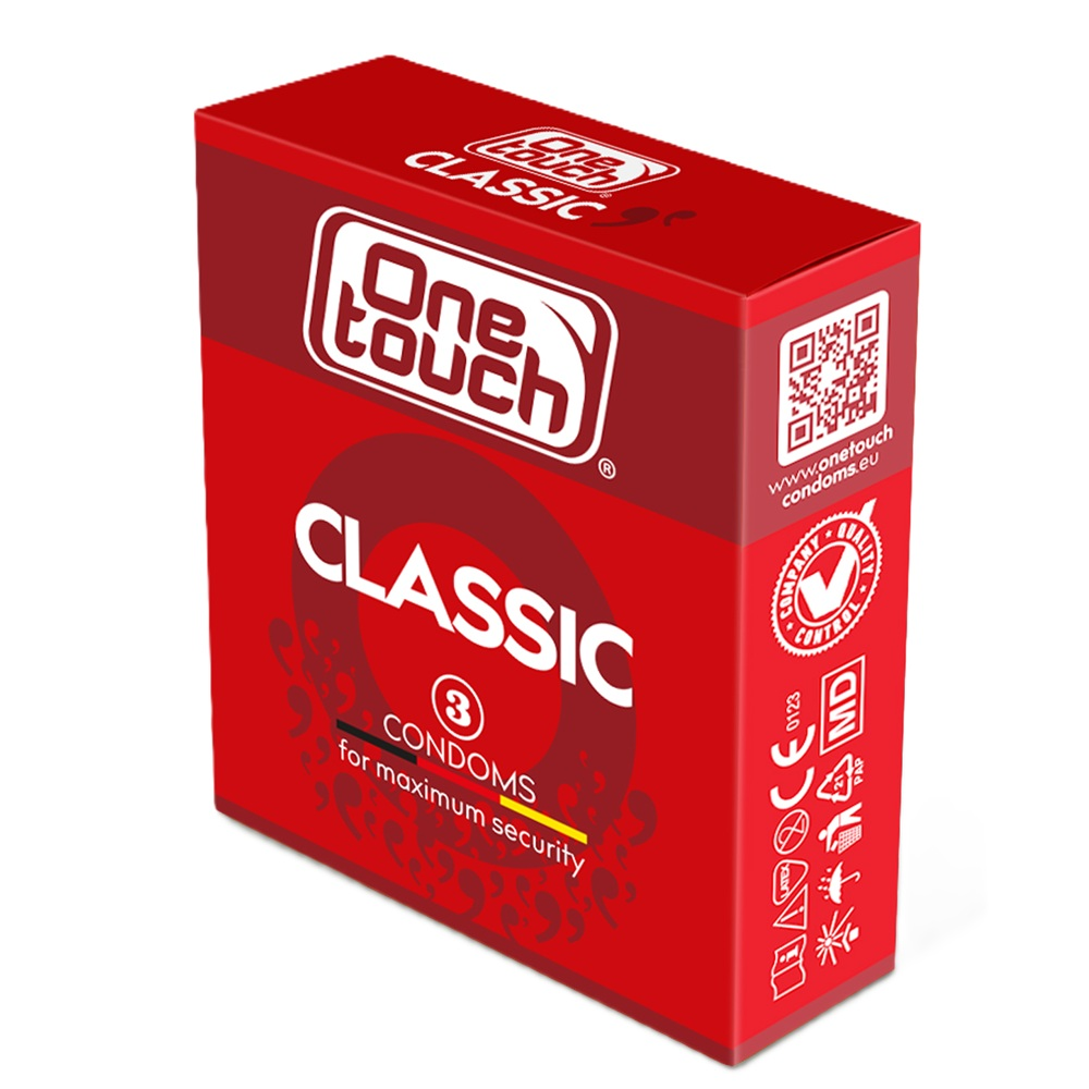 Prezervative One Touch Classic, Latex Natural Premium, Cu Rezervor, 3 Bucati