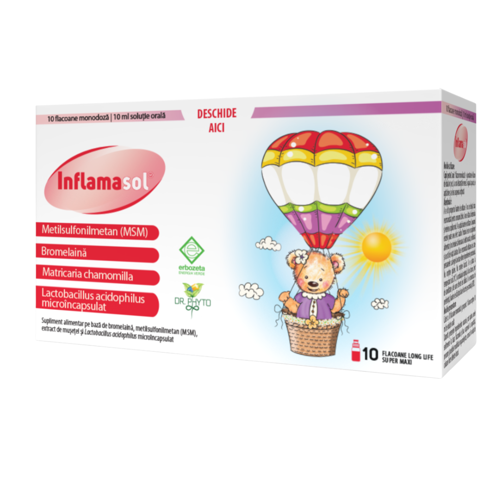 Inflamasol solutie orala, 10ml x 10, Dr.Phyto