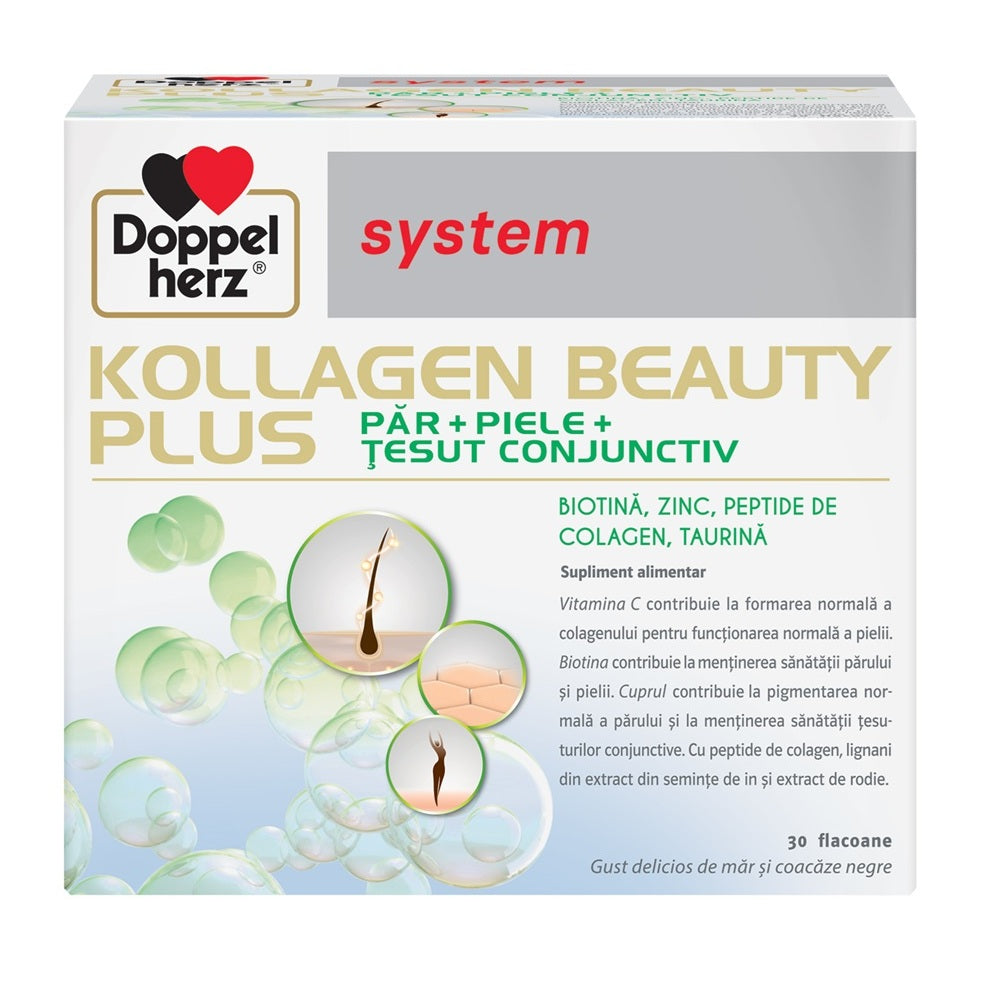Kollagen System Beauty Plus, 30 flacoane, Doppelherz