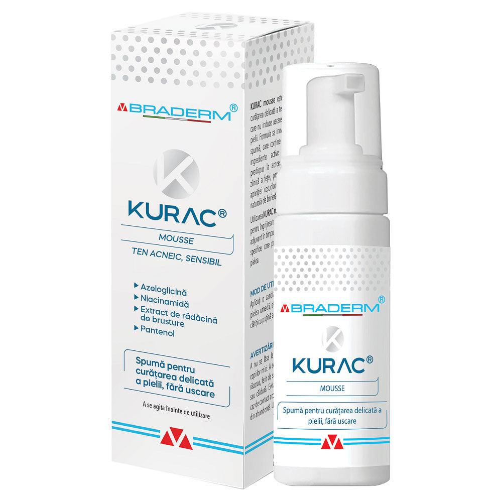 Spuma de curatare Kurac, 100ml, Braderm