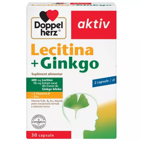 Doppelherz Lecitina + Ginkgo, 30 Capsule