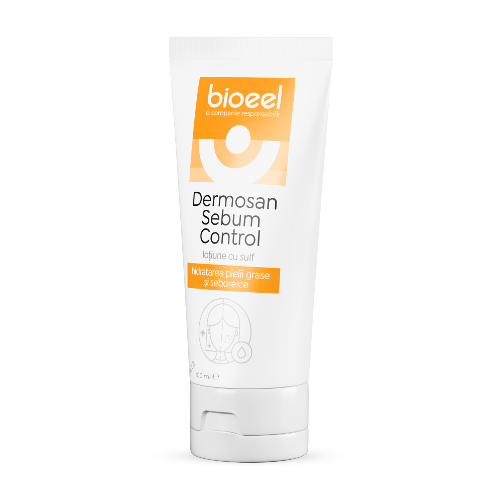 Lotiune cu sulf Dermosan Sebum Control, 100ml, Bioeel