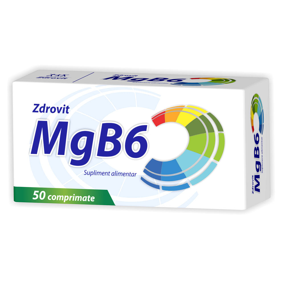 Magneziu + Vitamina B6, 50 Comprimate, Zdrovit