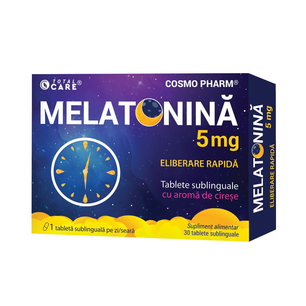 Melatonina eliberare rapida 5mg, 30 tablete sublinguale, Cosmo Pharm