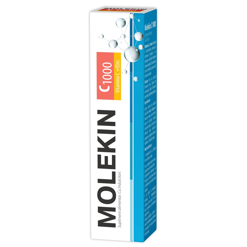 Molekin Vitamina C 1000, 20 Comprimate Efervescente, Zdrovit