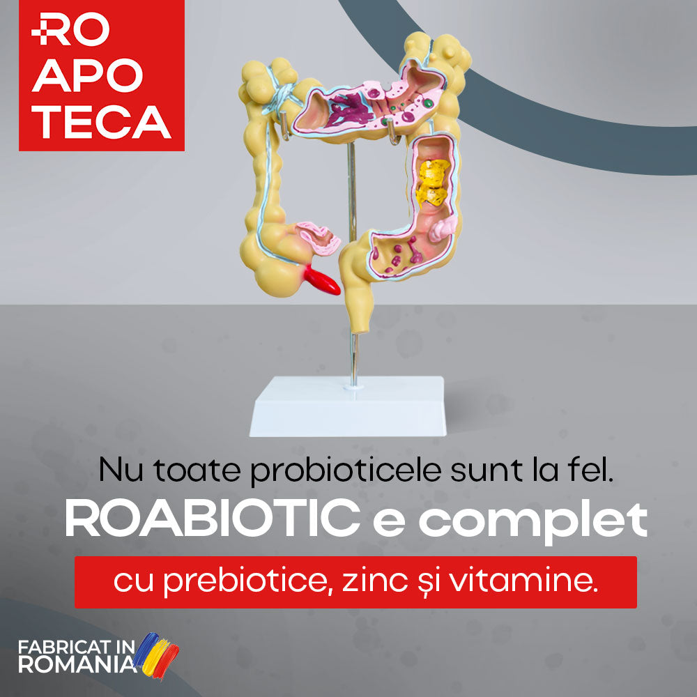 ROABIOTIC - Formula avansata cu probiotice, prebiotice si vitamine pentru flora intestinala si imunitate