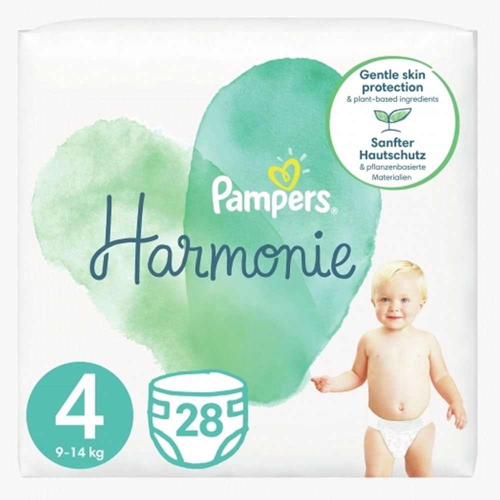 Scutece pentru bebelusi Harmonie, Marimea 4, 9-14kg, 19 Bucati, Pampers