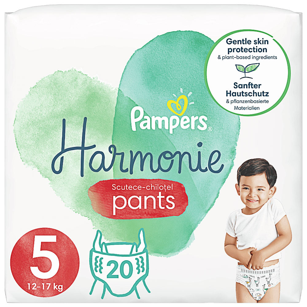 Scutece pentru bebelusi Harmonie Pants, Marimea 5, 12-17kg, 20 Bucati, Pampers