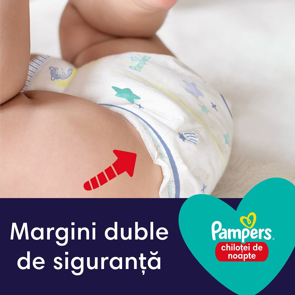 Scutece chilotel de noapte, Marimea 5, 12-17kg, 22 Bucati, Pampers