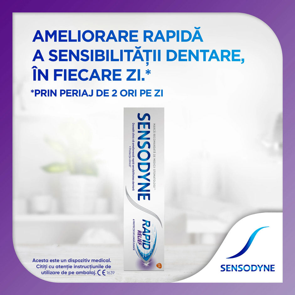 Pasta de dinti Rapid Relief Mint, 75ml, Sensodyne