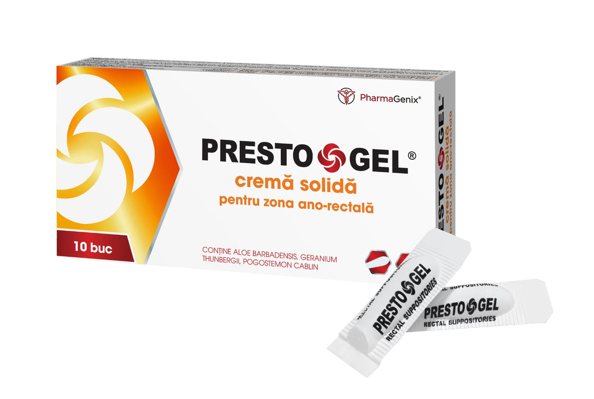 Supozitoare Prestogel, 10 bucati, Pharmagenix