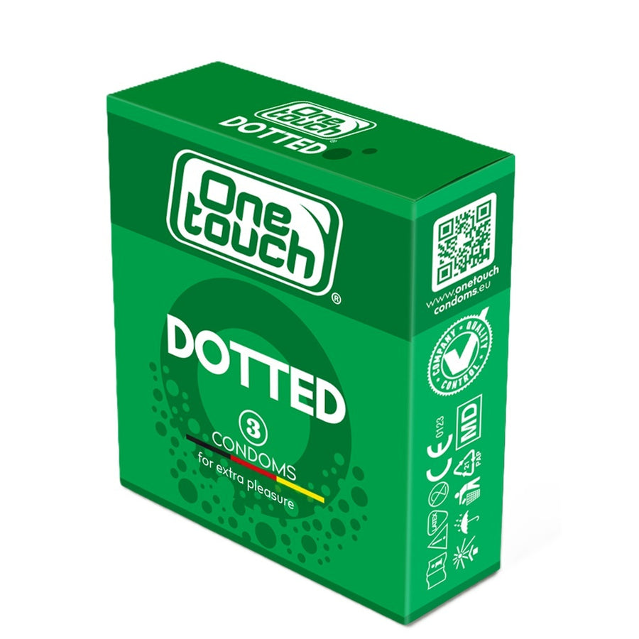 Prezervative Texturate One Touch Dotted, Cu Puncte in Relief, 3 Bucati