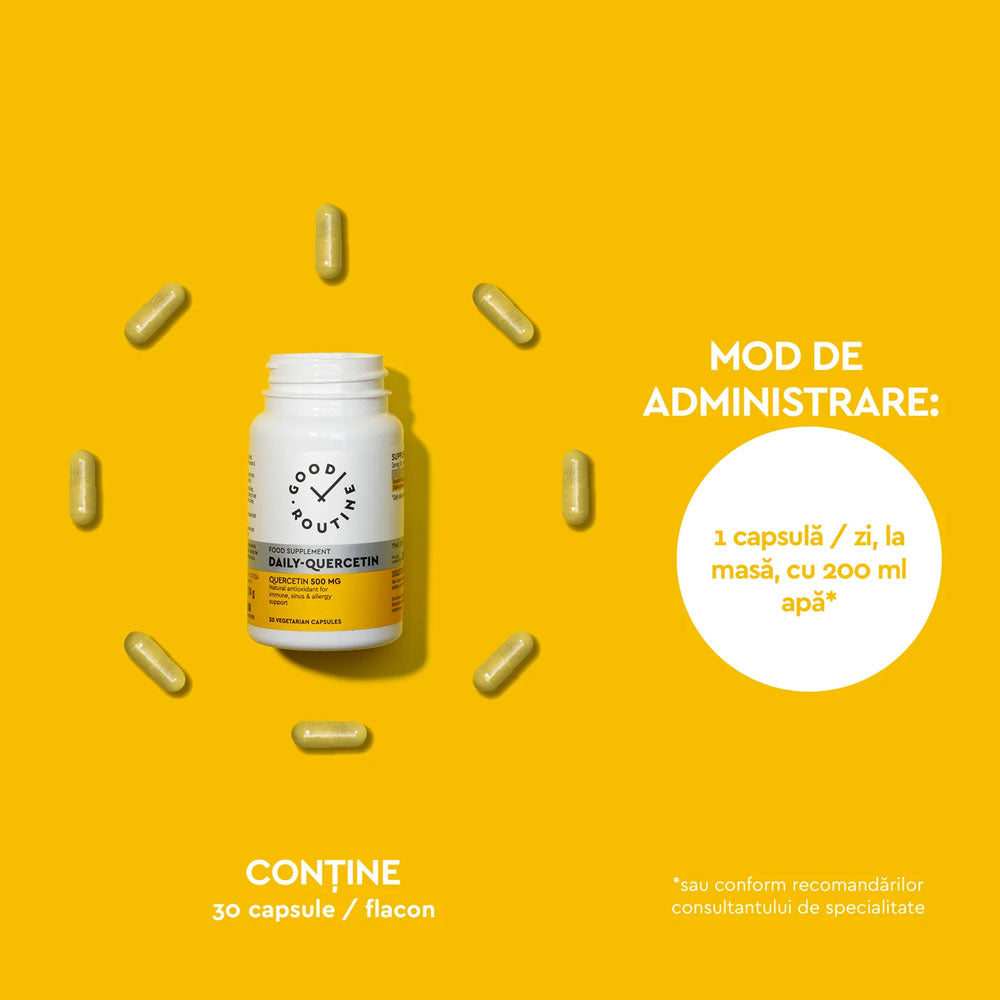 Good Routine Daily Quercetin 500mg, 30 Capsule Vegetale, Secom