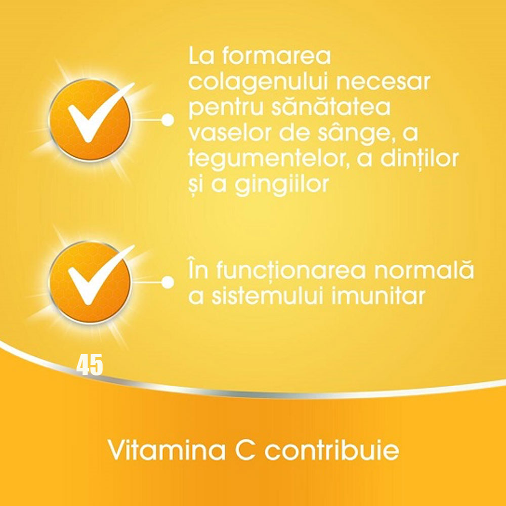 Redoxon Vitamina C 1000g Lamaie, 45 Comprimate Efervescente, Bayer