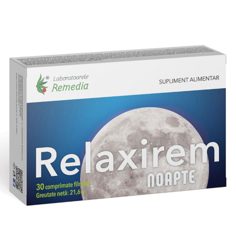 Relaxirem Noapte, 30 Comprimate, Laboratoarele Remedia