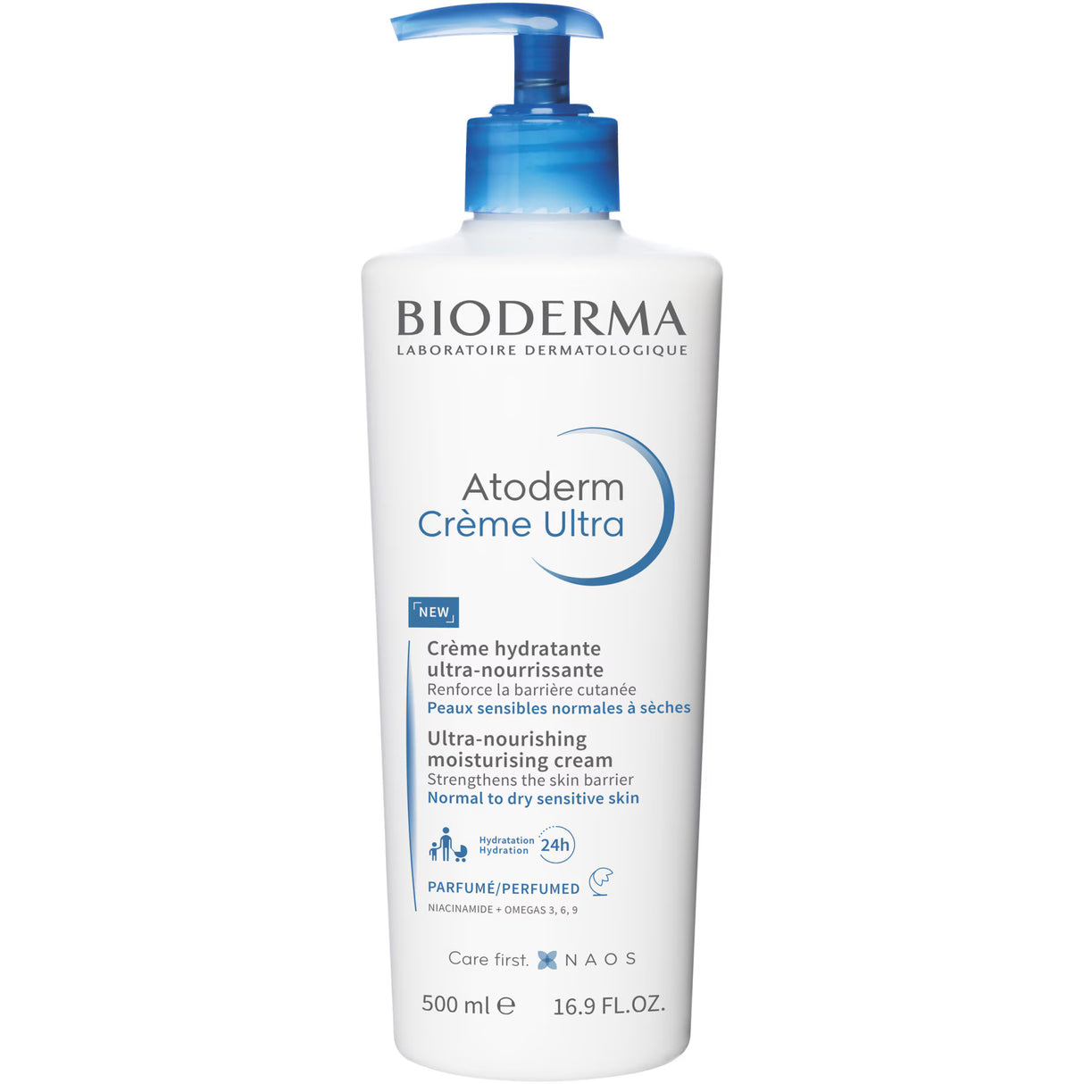 Crema hidratanta parfumata pentru fata si corp Atoderm Ultra, pele normala, 500ml, Bioderma
