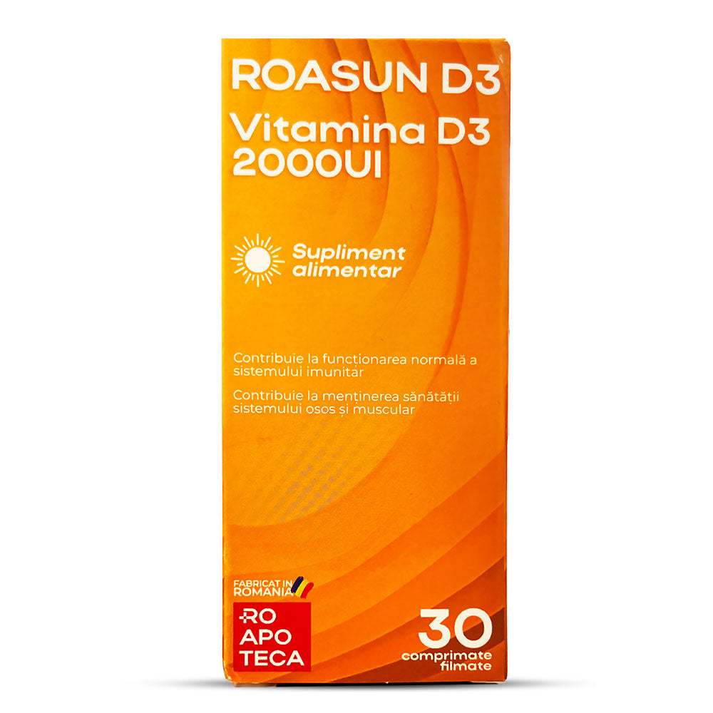 ROASUN D3 – Vitamina D3 pentru imunitate, oase puternice si echilibru general