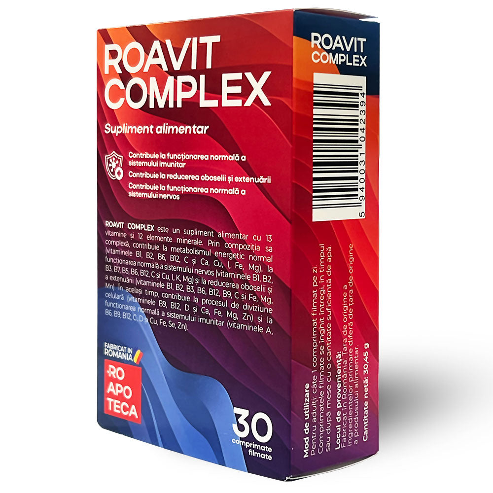 ROAVIT COMPLEX - Complex premium de vitamine si minerale pentru energie, imunitate si vitalitate zilnica
